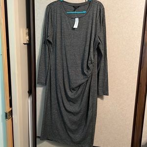 NWT Banana Republic long sleeved tshirt dress with ruching
